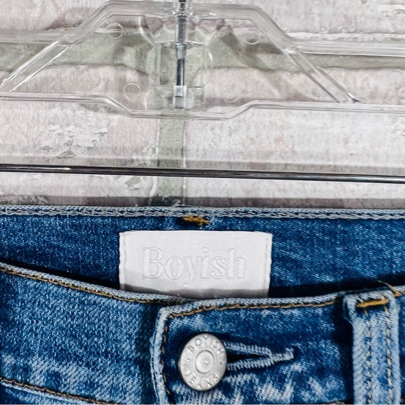 Boyish Dempsey Ripped Straight Leg Jeans in Claire’s Knee Wash Size 26 - Picture 10 of 14